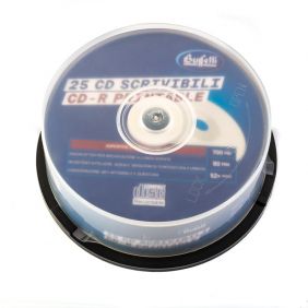 Buffetti - CD-R scrivibile - 700 MB - spindle da 25 - Stampabile inkjet