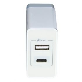 Caricabatteria da rete 2 porte (USB A + USB Type-C)