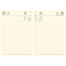 Refill Agenda giornaliera 12 mesi - 2024 - 14,5x20,5 cm - carta avorio